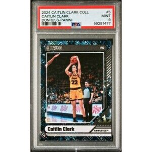 Caitlin Clark 2024 Panini Donruss #5 Basketball Card PSA 9 Mint